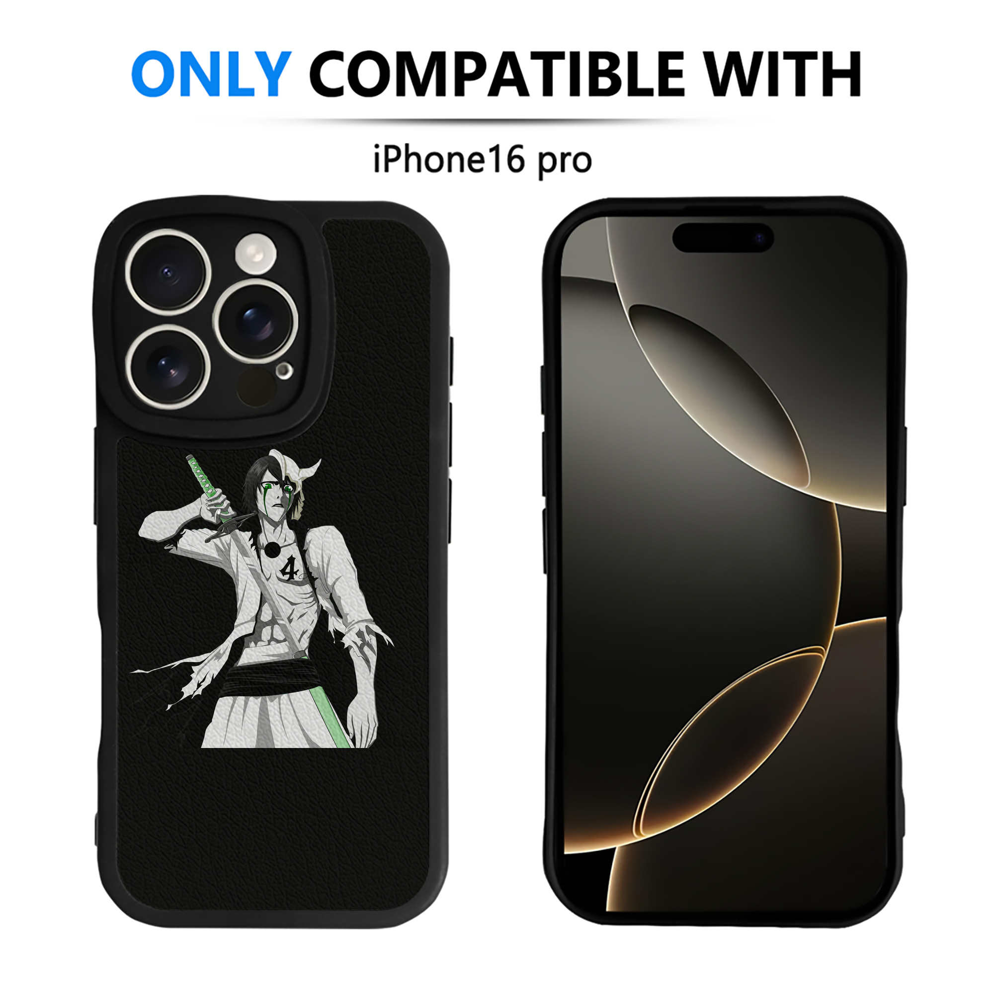 （画像用） ブリーチ ウルキオラ·シファー BLEACH Ulquiorra cifer 【iPhone 16シリーズ対応】シリコンスマホケース（レザー調） 材質：シリコン